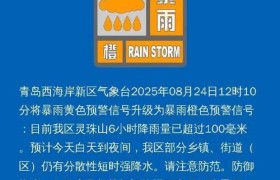 @青岛人，24日到25日有中雨局部有大雨或暴雨，出行注意！