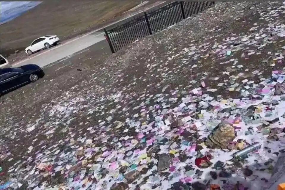 在呼伦贝尔大草原狂撒纸片，生态保护不容“放肆”